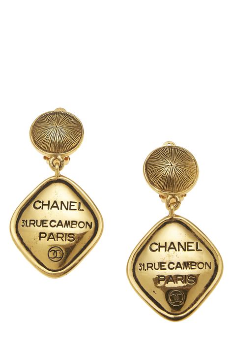 chanel rue cambon earrings|Vintage Chanel Rue Cambon Earrings .